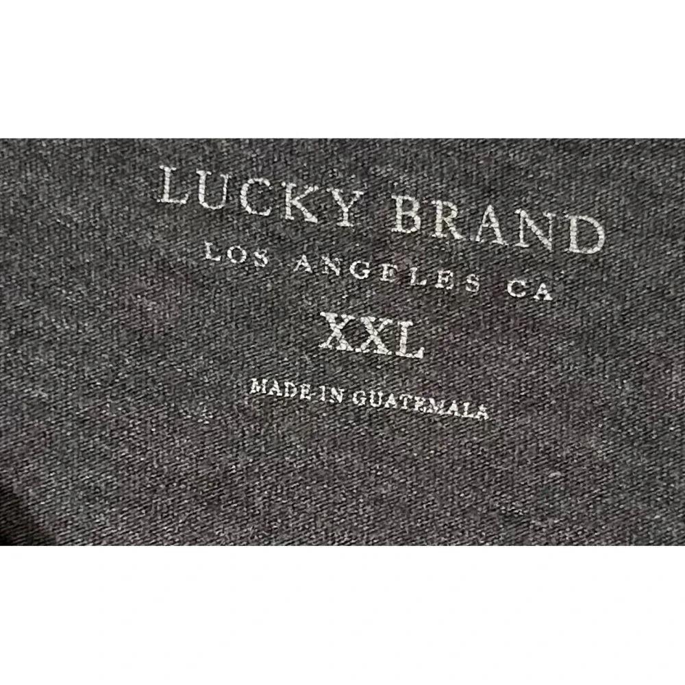 Lucky Brand Womens XXL Charcoal Gray Elephant Scoop Neck Short Sleeve Tee - Picture 6 of 6